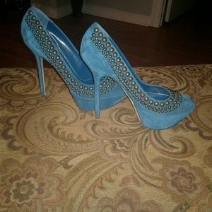 Sergio Rossi Blue 5' heel sz.10